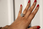 14K Gold Cocktail Natural Diamond Ring