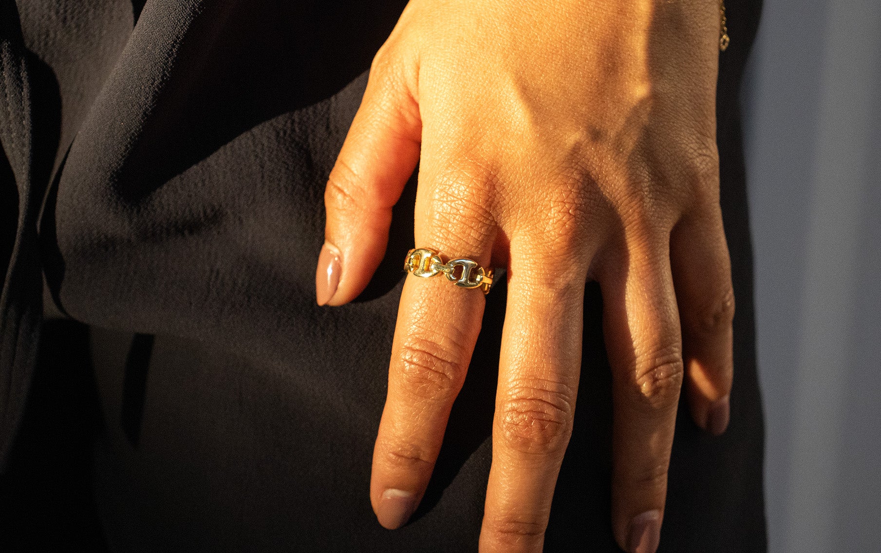 14K Gold Puff Design Ring