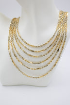 14K Gold Two-Toned Milano Chains