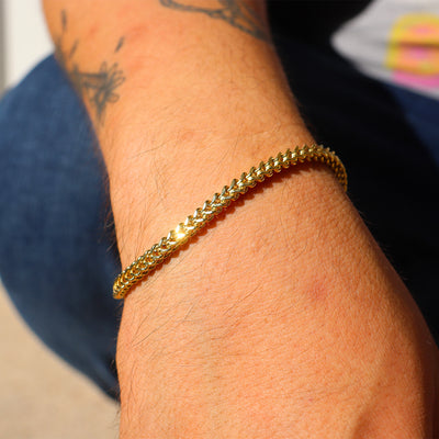 14K Gold Franco Bracelet