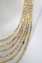 14K Gold Two-Toned Milano Chains
