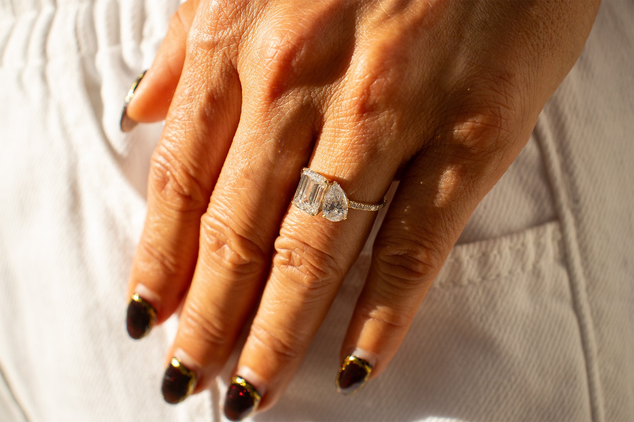 14K Gold Moi et Toi Ring