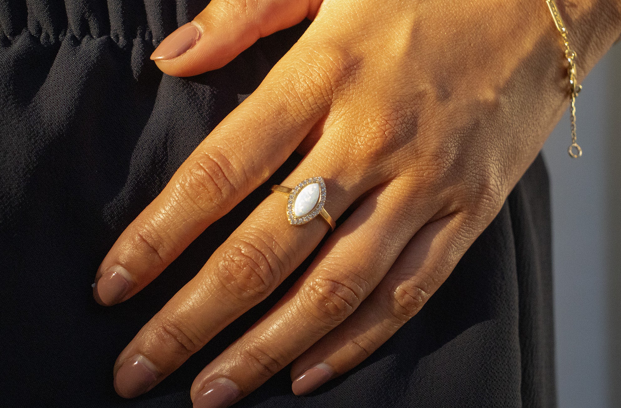 14K Gold Opal Ring