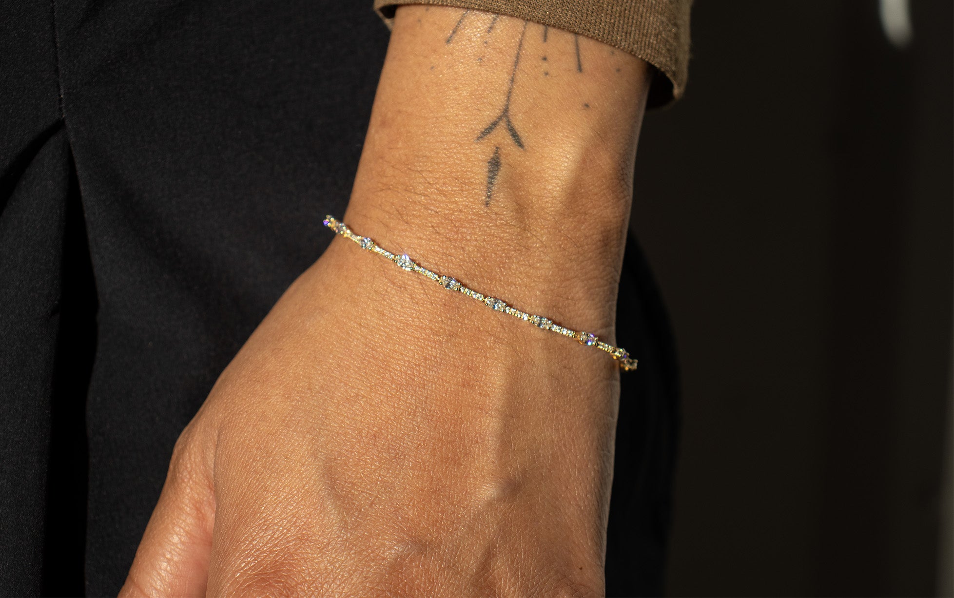 14K Gold VS Natural Diamond Tennis Bracelet